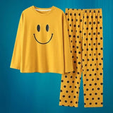 SMILEY POLKA DOT PRINTED NIGHT SUIT
