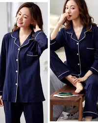 PLAIN SILK - NAVY BLUE