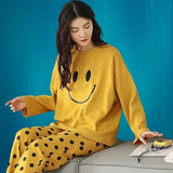 SMILEY POLKA DOT PRINTED NIGHT SUIT