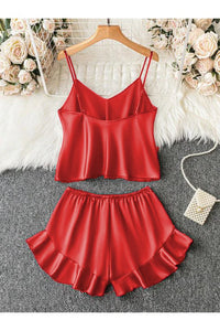 CAMI SHORT -   REDWINE
