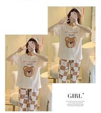 SR-HANDSOME BEAR PRINTED NIGHT SUIT